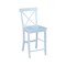 International Concepts 36 in. Solid Wood Round Extension Dining Table with 4 Counter Height Stools in White K08-36RXT-23-S6132-4 - alternate 3